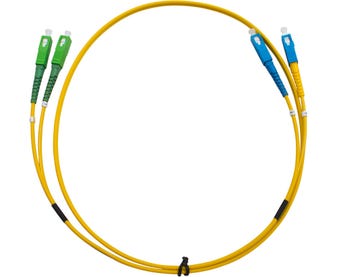 MSS-Fibre-SC---SCA-Singlemode-1-Metre-Yellow-LSZH-Duplex-Patch-Lead