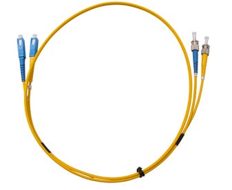 MSS-Fibre-ST---SC-Singlemode-1-Metre-Yellow-LSZH-Duplex-Patch-Lead