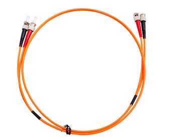 MSS-Fibre-ST---ST-OM1-1-Metre-Orange-LSZH-Duplex-Patch-Lead