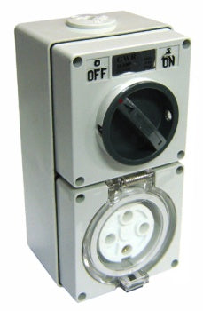 4 pin 32A switched socket outlet 440V