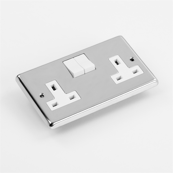 ELEC 2G-P SOCK | 13A Switched Socket, 2 Gang