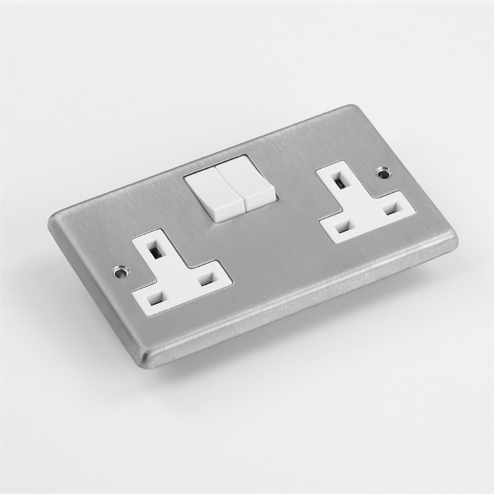 ELEC 2G-S SOCK | 13A Switched Socket, 2 Gang