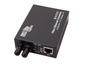 MSS-Fibre-100B-TX-to-100B-FX-MM-1300NM-ST-2KM-Media-Convertor