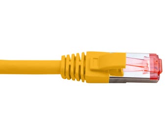 Cabac-3-Metre-4-Pair-LSZH-Shielded-RJ45---RJ45-Cat6A-Yellow-Patch-Lead