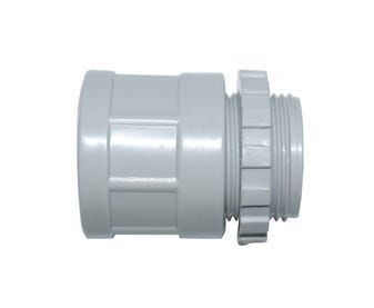 FITTING-ADAPTER-PLAIN-TO-SCREW-50MM-GREY