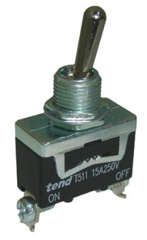 15A SPST On/Off Tgl. Screw Terminals