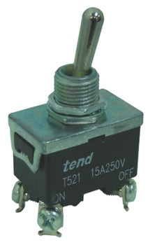 15A DPST On/Off Toggle Screw Terminals