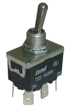 15A DPDT On/On Toggle-Metal Lever QC Terms