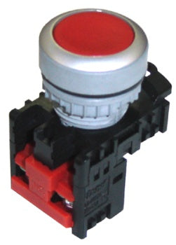 Flush pushbutton - Red c/w 1 N/C contact