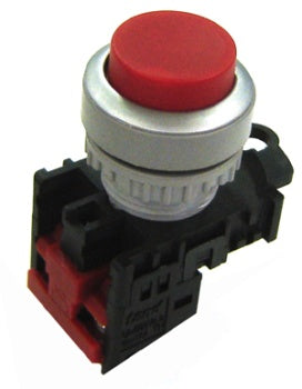 Raised pushbutton - Red c/w 1 N/C contact