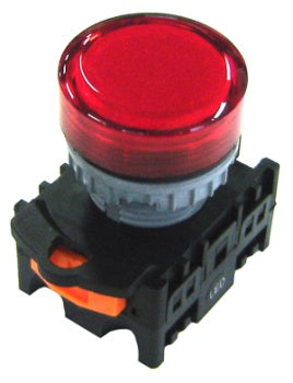 22mm 240V LED pilot light - Red