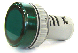 30mm 240V Big LED pilot light - Green