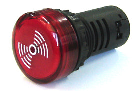 Monobloc 22mm Continous Light & Buzzer, 12VAC/DC