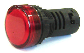 Monobloc 22mm Red Flashing LED, 240V