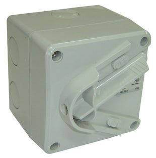 Weatherproof Switch Single IP66 240V 20A Lockable